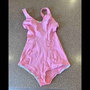 Pretty pink sleek bodysuit.  Great condition